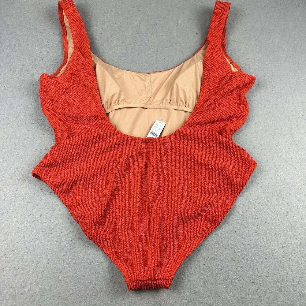 NWT J Crew‎ Scrunchie Classic Scoopneck One-Piece Swimsuit Women's Size 22 NEW